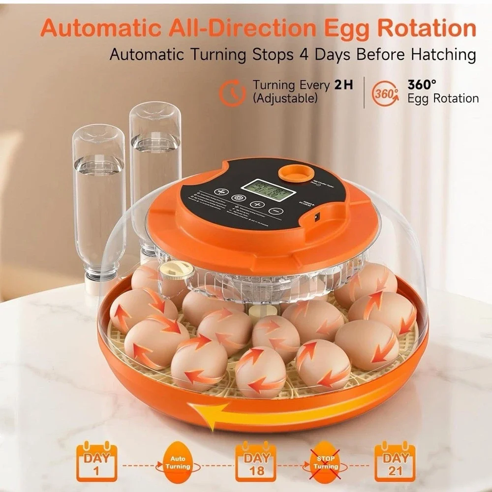 Onsju 18 Egg Incubators for Hatching Eggs, Automatic Egg Turning and Humidity...